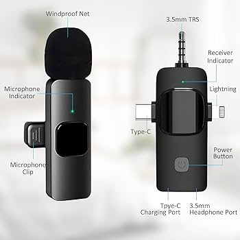 Amazon.com: SENXIN 3-in-1 Wireless Lavalier Microphone Plug